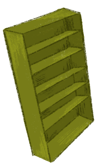 Scrapbook shelf